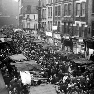 Aerial View of Petticoat Lane Market, London 1960 Print