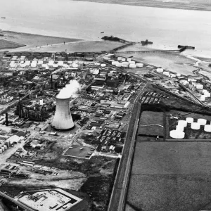 Aerial view of Saltend BP Chemical Works near Hull. 1st March 1974