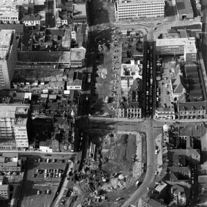 Middlesbrough Royal Exchange Demolition Aerial View Print 1985