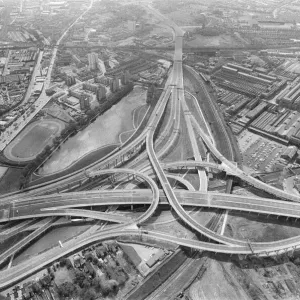 Aerial view of Spaghetti Junction. When it opens it will be the most complex highway Aerial view of Spaghetti Junction. When it opens it will be the most complex highway