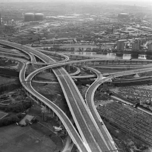 Aerial view of Spaghetti Junction. When it opens it will be the most complex highway Aerial view of Spaghetti Junction. When it opens it will be the most complex highway