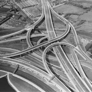 Aerial view of Spaghetti Junction. When it opens it will be the most complex highway Aerial view of Spaghetti Junction. When it opens it will be the most complex highway
