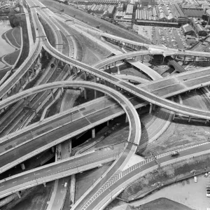 Aerial view of Spaghetti Junction. When it opens it will be the most complex highway Aerial view of Spaghetti Junction. When it opens it will be the most complex highway