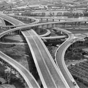 Aerial view of Spaghetti Junction. When it opens it will be the most complex highway Aerial view of Spaghetti Junction. When it opens it will be the most complex highway