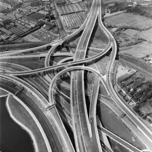 Aerial view of Spaghetti Junction. When it opens it will be the most complex highway Aerial view of Spaghetti Junction. When it opens it will be the most complex highway