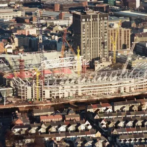 Aerial views of the Millennium Stadium under construction. 9th February 1999 Aerial views of the Millennium Stadium under construction. 9th February 1999