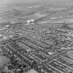 Aerial View of Reading, Berkshire Print 26th October 1976