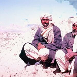 Afghan Tribesmen between cities of Kabul and Khandahar in Afghanistan