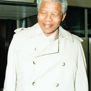 Nelson Mandela Arrives at Heathrow, 24th April 1991 Print