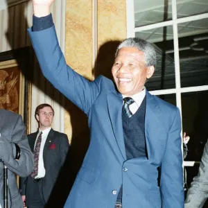 African National Congress (ANC) leader Nelson Mandela on his first trip to the United African National Congress (ANC) leader Nelson Mandela on his first trip to the United