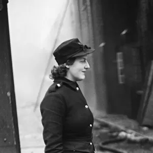 AFS Gillian Tanner seen here at the Taylor Depositary fire who was awarded the George