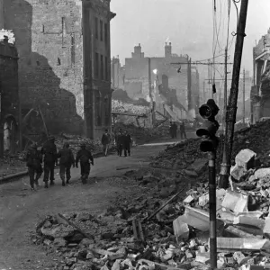 Aftermath of an air raid, Devonshire. Circa 1940 Aftermath of an air raid, Devonshire. Circa 1940