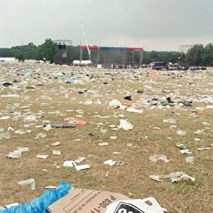 Aftermath of the Oasis concert at Knebworth, Hertfordshire. 12th August 1996