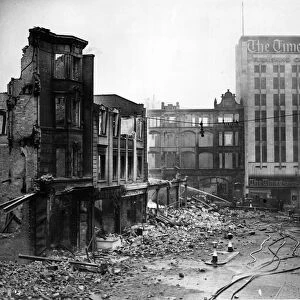 Aftermath of a raid, The Arcade, New Street, Birmingham. April 1941