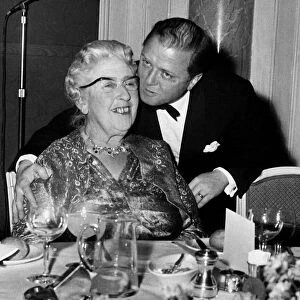 Agatha Christie with Richard Attenborough 1962 at 10th anniversary of the play