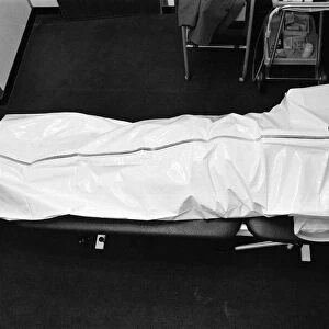AIDS body bag. 13th March 1987
