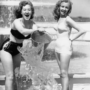 Butlins Water Fight Print, Ayr, Scotland 6th June 1954 Butlins Water Fight Print, Ayr, Scotland 6th June 1954