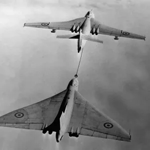 Vickers Valiant Refuelling Avro Vulcan in Flight Print 1962