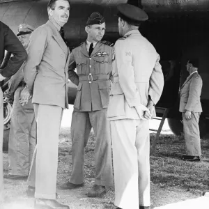 Air chief marshal Sir Arthur Tedder and Mr Eden at a north african airport Air chief marshal Sir Arthur Tedder and Mr Eden at a north african airport