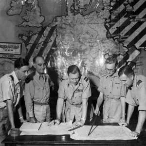 Print of Air Commodore F. J. W. Mellersh AFC in Bengal Headquarters, 1944 Print of Air Commodore F. J. W. Mellersh AFC in Bengal Headquarters, 1944