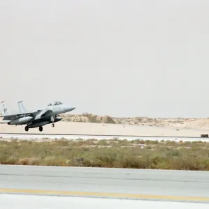 US Air Force F16 at Dhahran Air Base, Saudi Arabia, September 1990 US Air Force F16 at Dhahran Air Base, Saudi Arabia, September 1990