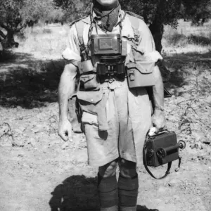 The Air Landing cameraman, glider-borne, Capt. P. Fletcher with the 1st Airborne Division The Air Landing cameraman, glider-borne, Capt. P. Fletcher with the 1st Airborne Division