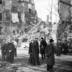 Air raid damage, Theobalds Road, London. Circa 1941 Air raid damage, Theobalds Road, London. Circa 1941