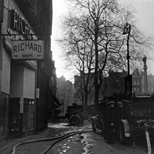 Air raid scenes in London. Circa 1940
