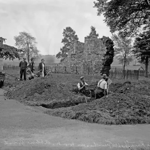 Air Raid Shelter Trenches Dug in Lincoln Print Air Raid Shelter Trenches Dug in Lincoln Print
