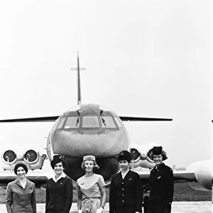 Air Stewardess in uniform. 17th February 1967