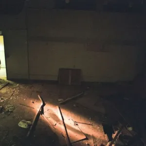 Air Vice Marshal Sandy Hunter seen here exploring the abandon nuclear bunker at Kenton Air Vice Marshal Sandy Hunter seen here exploring the abandon nuclear bunker at Kenton