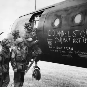 Airborne Troops Print: Horsa Glider at RAF Airfield Airborne Troops Print: Horsa Glider at RAF Airfield