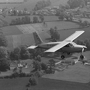 Aircraft Britton Norman BN3 Nymph 115 May 1969 - 4 seater light aircraft flying near its