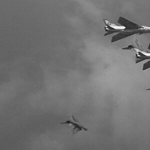 Aircraft English Electric Lightning F3s June 1965 fly in a formation
