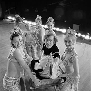 Aladdin, Pantomime, Photo-call, Birmingham Hippodrome, 20th December 1974. Larry Grayson