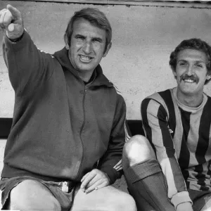 Alan Dicks Bristol City manager with foorball player Geoff Merrick Alan Dicks Bristol City manager with foorball player Geoff Merrick