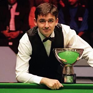 Alan McManus with the Regal Masters Trophy at Motherwell Civic Centre 1996