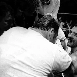 Alan Minter after being knocked out bt Tony Sibson 1981 in the third round