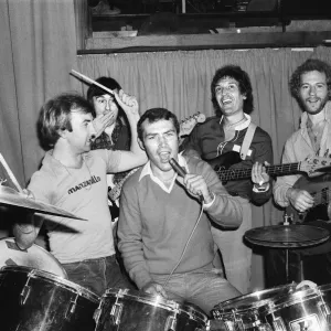 Alan Minter with Jigsaw at Clapham Recording Studio Print