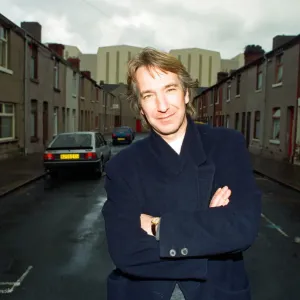 Alan Rickman, Actor on Barrow in Furness Streets Print 1992 Alan Rickman, Actor on Barrow in Furness Streets Print 1992