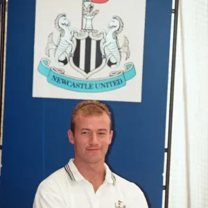 Alan Shearer at a charity shield press conference. 9th August 1996 Alan Shearer at a charity shield press conference. 9th August 1996