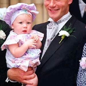 Alan Shearer with one of his daughters