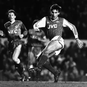 Alan Smith Arsenal v Everton Football February 1988 Alan Smith crashed home