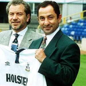 Alan Sugar Chairman of Tottenham Hotspur with Manager Ossie Ardiles