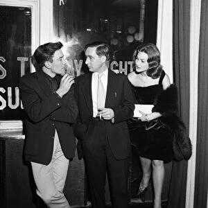 Albert Finney, Alan Sillitoe and Shirley Anne Field at the premiere of their new film