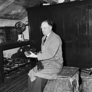Albert Shelley Attends to Players' Footwear, 1964 Print Albert Shelley Attends to Players' Footwear, 1964 Print