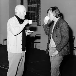 Alec Guinness actor (L) with Tommy Steele entertainer 1968