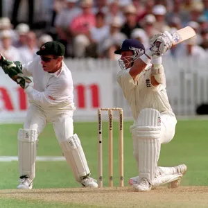 Alec Stewart is caught by Ian Healy off Shane Warne 1997 during fifth test against Alec Stewart is caught by Ian Healy off Shane Warne 1997 during fifth test against