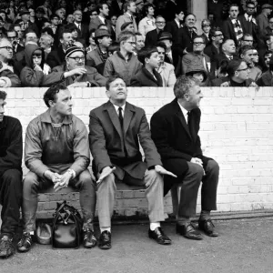 Alec Stock Manager of QPR - May 1968 on the touch line - sitting on the bench with Alec Stock Manager of QPR - May 1968 on the touch line - sitting on the bench with