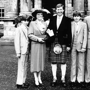 Alex Ferguson Football manager of Aberdeen with his wife